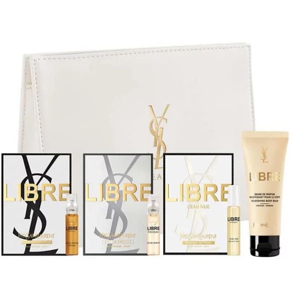 NEW YSL SET OF 5 Elegant White Pouch/ Body Balm - Picture 1 of 1